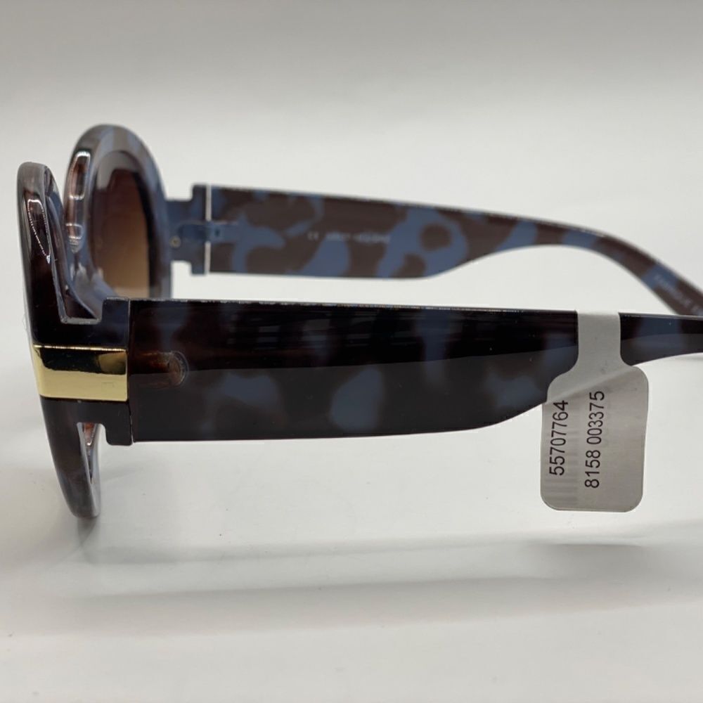 New Womern’s Oversized Retro Sunglasses Black and Blue - Picture 2 of 8